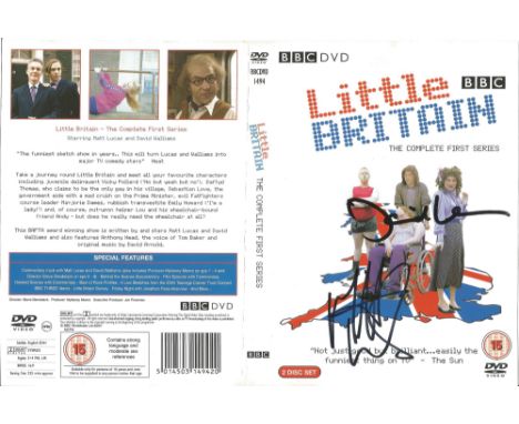 Comedians Matt Lucas and David Walliams signed DVD sleeve from the comedy sketch series Little Britain. Little Britain is a B