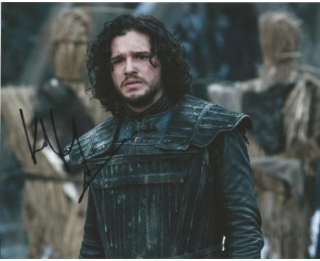 Actor Kit Harrington signed 10x8 colour photo in character as Jon Snow in HBO television series Game of Thrones. Christopher 