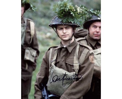 Dads Army 8x10 comedy photo signed by actor Ian Lavender who played Private Pike in the series. Good condition. All autograph
