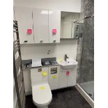 JJO Bathrooms ex display bathroom cabinets and sanitaryware, circda 1350mm wide, including