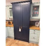 Midnight Blue double door pantry, 949mm Individual Lots: Acceptance of the final highest bid on this