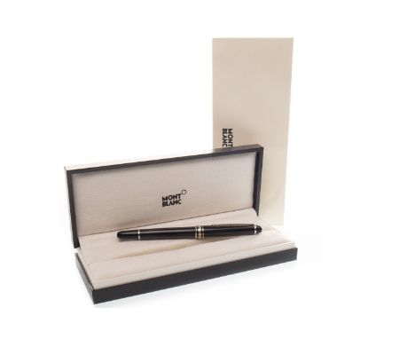 MONT BLANC MEISTERSTUCK BALLPOINT PEN, in black with silver coloured detail, serial no. PD1511822 laser etched, with personal