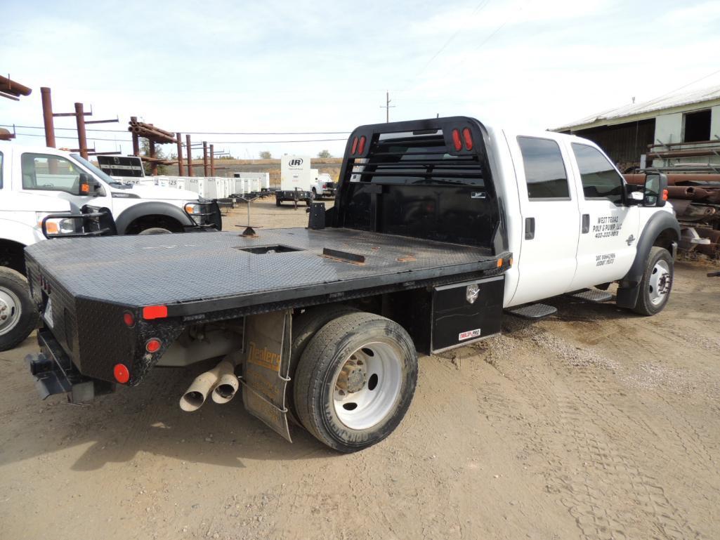 2014 FORD F450 XL SUPER DUTY CREW CAB, 9 ft. FLAT BED, DRW, 4X4, 6.7 ...