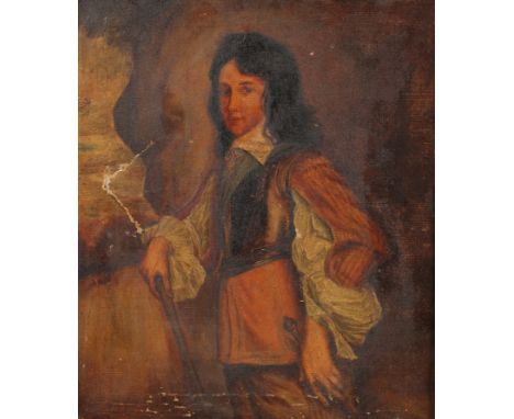 Late Victorian school, Portrait of a young man, oil on canvas, 34cm x 29cm