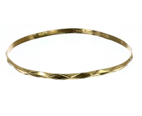 22k yellow gold bangle, 9.4gm