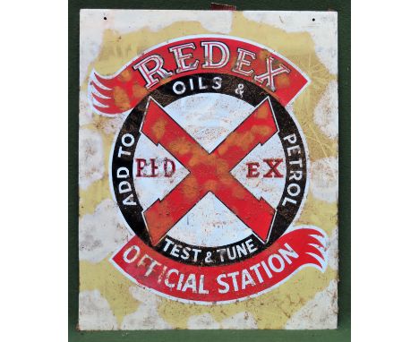 Redex double sided wall mounting enamel advertising sign. Approx. 66 x 53cm

Used condition, wear to enamel, needs a clean 