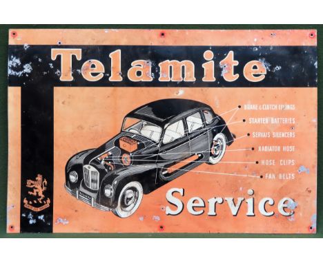 Telamite aluminium advertising sign. Approx. 49 x 75cm

Used condition, wear to enamel 