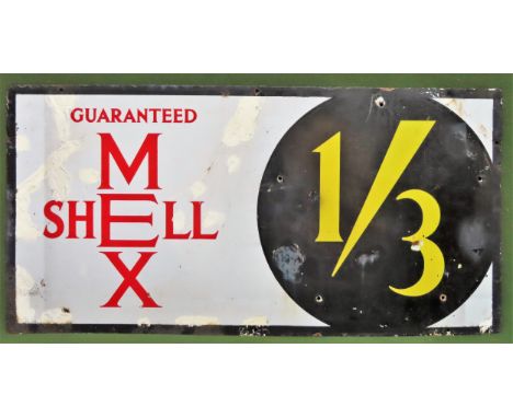 Shell Mex enamel advertising sign. Approx. 46 x 91cm

Used condition, wear to enamel 