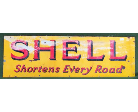 Shell enamel advertising sign. Approx. 41 x 130cm

Used condition, wear to enamel 