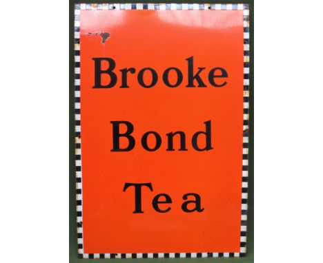 Brooke Bond tea enamel advertising sign. Approx. 76 x 51cm

Used condition, wear to enamel 