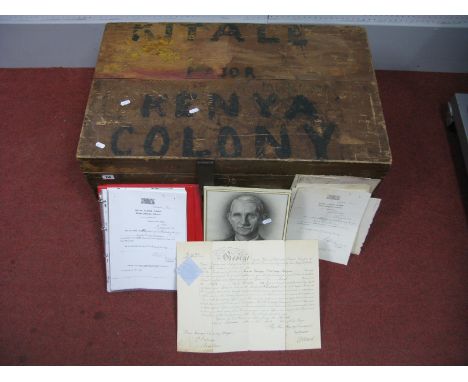 Letters, Certificates, Biographical Information, plus a named pine campaign chest to Wing Commander Thomas Westropp Mulcahy-M