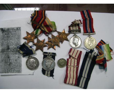 A 1930's and WWII Gallantry Royal Navy Group of Nine Medals, consisting of Distinguished Service Medal, Naval General Service