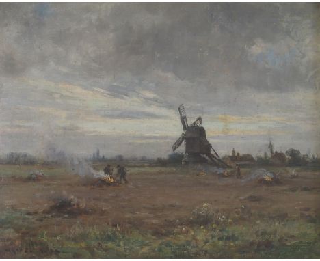 WILLIAM KAY BLACKLOCK (BRITISH 1872-1924) NEAR HUNTINGDON Oil on board, signed, 31 x 39.5cm (12 1/4 x 15 1/2") Condition Repo