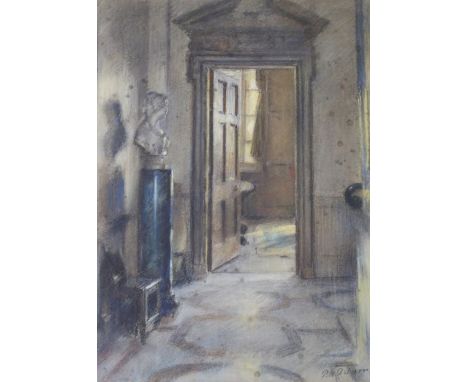 PATRICK WILLIAM ADAM RSA (SCOTTISH 1854-1929) INTERIOR OF HALL BERKELEY SQUARE Pastel, signed, 48 x 35.5cm (19 x 14") Inscrib