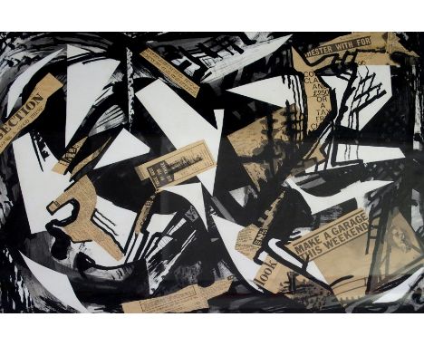 •MILLIE FROOD (SCOTTISH 1900-1988) UNTITLED ABSTRACTION Collage, ink and wash, 55 x 78cm (21 1/2 x 30 1/2") HILDA GOLDWAG (SC