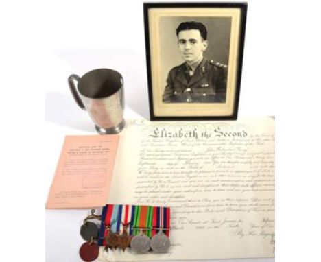 A Second World War Group of Four Medals, comprising 1939-45 Star, France and Germany Star, Defence and War Medals, bar mounte