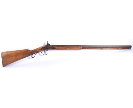 A 19th Century 20 Bore Single Barrel Percussion Shotgun by Henry Nock, the 27 in barrel faceted to the breech, the hammer of 
