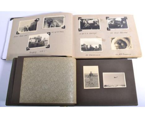 A German Third Reich Period Photograph Album, probably Afrika Korps, the cover titled, ''Meine Dienstzeit'' (My Service Recor