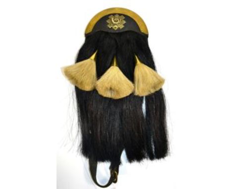A Second World War Horsehair Sporran to the Highland Light Infantry, with brass cantle, set with regimental badge, the black 