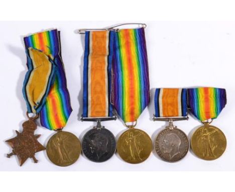 Two First World War Pairs, each comprising British War Medal and Victory Medal, awarded to:- 35980 PTE.A.MOLYNEUX. THE QUEEN'