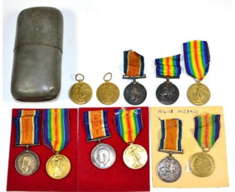 Five First World War Pairs, each comprising British War Medal and Victory Medal, respectively to 202964 PTE.J.A.DEAN.LINC.R.;