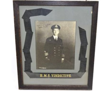 A Framed Portrait Photograph, Depicting Alfred F.B. Carpenter, V.C., R.N., by Underwood & Underwood, Fifth Av., New York, sig