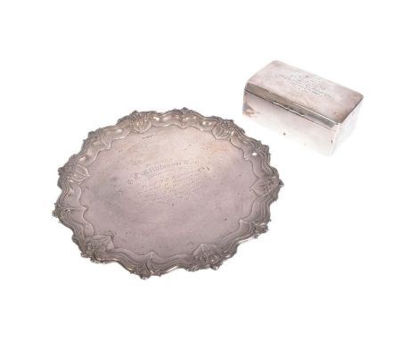 Welsh Railway Interest - two hallmarked silver presentation pieces presented to one H. L. Wilkinson. The first being a hallma