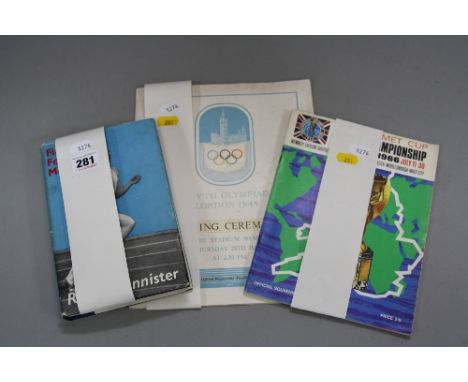 BANNISTER, ROGER, 'FIRST FOUR MINUTES', with signature, an opening ceremony booklet for London Olympics Thursday 29th July 19