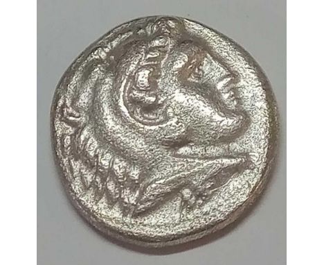 Alexander the great silver drachm. 336-323BC. Ex London dealer. EF.