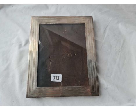 A wide engine turned oblong photo frame 10 inches high B'ham 1920 by H&amp;H 