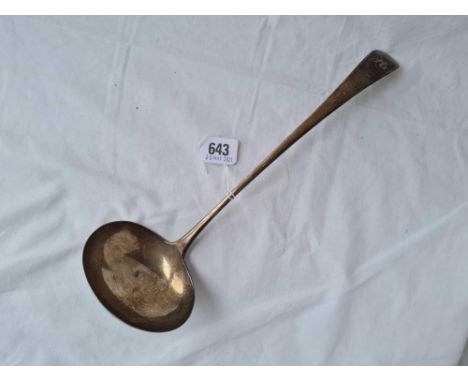 A George III soup ladle oe pattern London 1802 by P,A,&amp;W, Bateman 182 gms 
