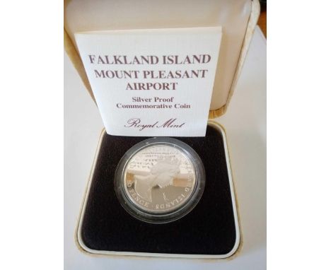 Falkland Island Silver Crown Cased