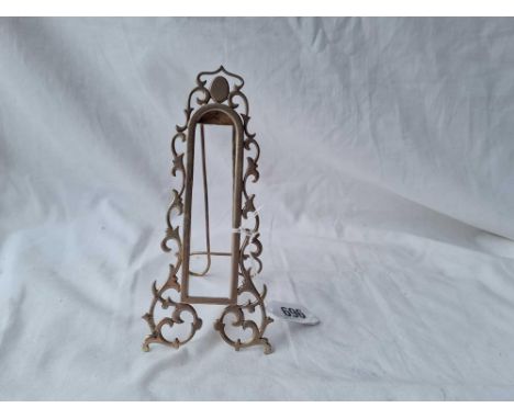 A easel shaped thermometer frame 7 inches high London 1902 by gold smiths comp 
