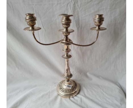 A old Sheffield 3 light candelabrum 