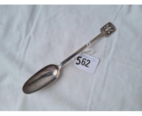 A unusual honey spoon decorated with a bee and rat tail bowl London 1953 by LGD