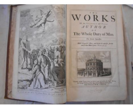 ALLESTREE, R. The Works of the Learned and Pious Author of The Whole Duty of Man? 2nd. imp. 1687, Oxford &amp; London, fol. c