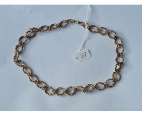 Heavy silver rope link necklace 56g