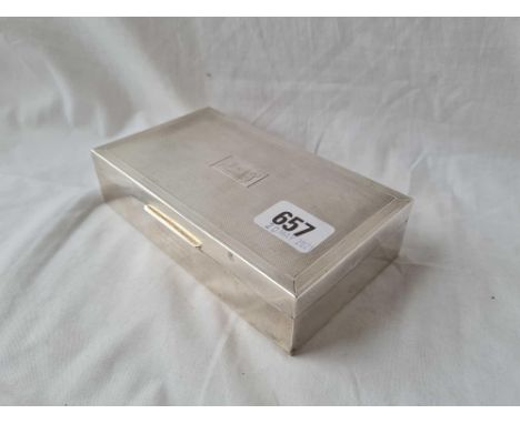 A oblong cigarette box engine turned 6 inches wide B'ham 1974 