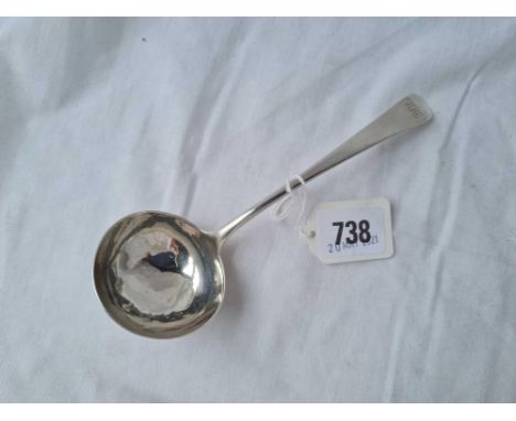 A George III bottom marked sauce ladle by GS 45 gms 