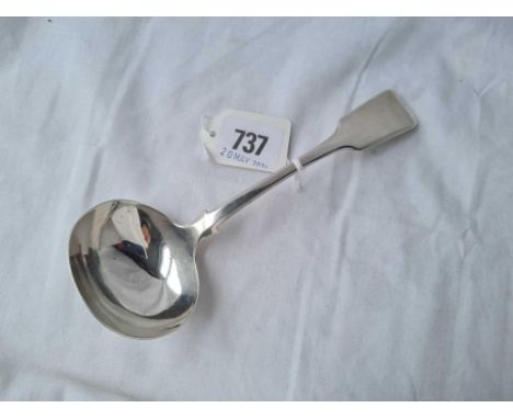 A Victorian fiddle pattern plain sauce ladle 1848 by SH DC 65 gms 