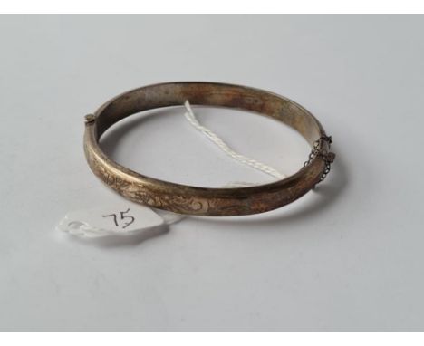 Silver hinged bangle