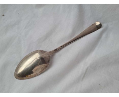 A 18th century bottom marked table spoon by TC&amp;WC 55 gms 