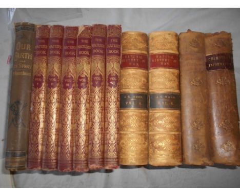 WOOD, J.G.   The Natural History of Man  2 vols. 1868/70, London, lrg.8vo cont. hf. cf. plus CHAMBERS, W. &amp; R.   Chambers