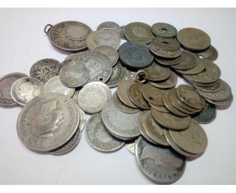 A bag of English and foreign silver 160 gm