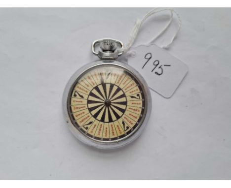 A vintage spinning gaming pocket watch