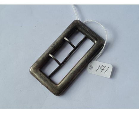 A large rectangular vintage silver buckle 19g