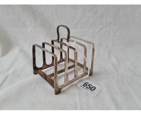 A toast rack 5 bar with bracket feet Sheffield 1912 87 gms 