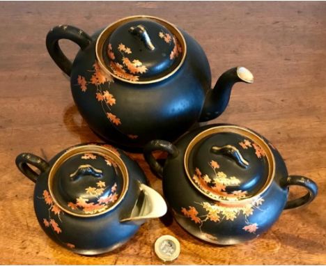 20th CENTURY JAPANESE THREE PIECE CERAMIC TEA SET