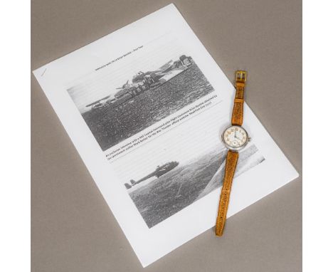 An early 20th century silver cased Rolex wristwatch The 2.6 cm white enamel dial with Arabic numerals and subsidiary seconds 