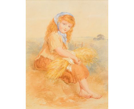 MORGAN (19th century)Portrait of a Country GirlWatercolour, signed, framed and glazed.  34 x 45 cm.  CONDITION REPORTS: Gener